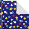 Hallmark Birthday Wrapping Paper Bundle with Cut Lines on Reverse (3-Pack: 55 sq. ft. ttl.) Bright and Holographic Prints and Patterns in Red, Blue, Yellow, White and More(Polka Dot  It’s Your Birthday  Grid)