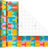 Hallmark Birthday Wrapping Paper Mini Rolls, 3-Pack (Rainbow Block Letters, Stripes, Exclamation Points) for Birthdays, Graduations, Celebrations, Any Occasion – 45 Sq. Ft. Total(Rainbow Block Letters  Stripes  Exclamation Points)