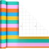 Hallmark Birthday Wrapping Paper Mini Rolls, 3-Pack (Rainbow Block Letters, Stripes, Exclamation Points) for Birthdays, Graduations, Celebrations, Any Occasion – 45 Sq. Ft. Total(Rainbow Block Letters  Stripes  Exclamation Points)