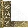 Hallmark Birthday Wrapping Paper Mini Rolls, 3-Pack (Rainbow Block Letters, Stripes, Exclamation Points) for Birthdays, Graduations, Celebrations, Any Occasion – 45 Sq. Ft. Total(Shiny Gold Filigree and Foliage)