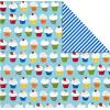 Hallmark Birthday Wrapping Paper Rolls – Balloons, Stars, Cupcakes, Blue Stripes, Solid Red Gift Wrap Paper (Set of 3 Reversible Rolls: 75 sq. ft. ttl.)(Kids Birthday Tri-Pack)