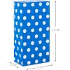 Hallmark Blue Party Favor and Wrapped Treat Bags, Assorted Designs (30 Ct., 10 Each of Chevron, White Dots, Solid) for Birthdays, Baby Showers, School Lunches, Hanukkah, Care Packages, May Day(Blue Chevron  Solid  Polka Dot)
