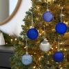 Hallmark Blue, Silver Christmas Balls Christmas Ornaments, Set of 30(Blue  Silver  White)