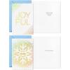 Hallmark Boxed Christmas Cards Assortment, Gold Foil Classic (6 Designs, 36 Cards with Envelopes)(Holiday Holographic Card Assortment)