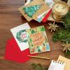 Hallmark Boxed Christmas Cards Assortment, Rustic Happy Holidays (4 Designs, 16 Cards and Envelopes)(Rustic Happy Holidays Card Assortment)