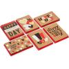 Hallmark Boxed Christmas Cards Assortment, Rustic Kraft (6 Designs, 36 Cards with Envelopes)(Valentine Gold Foil Kraft Card Assortment)