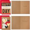 Hallmark Boxed Christmas Cards Assortment, Rustic Kraft (6 Designs, 36 Cards with Envelopes)(Valentine Gold Foil Kraft Card Assortment)