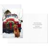 Hallmark Boxed Christmas Cards Assortment, Vintage Red Truck (4 Designs, 12 Cards and Envelopes)(Vintage Red Truck Holiday Card Assortment)