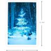 Hallmark Boxed Christmas Cards, Snowy Glowy Tree (16 Cards and Envelopes)(Peace)