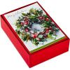 Hallmark Boxed Christmas Cards, Snowy Wreath (40 Cards and Envelopes)(Snowy Wreath)