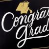 Hallmark Boxed Graduation Cards, Congrats Grad (40 Cards with Envelopes) Black, White and Gold(Congrats Grad)
