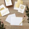 Hallmark Boxed Holiday Cards, Gold Happy Holidays (16 Cards and 17 Envelopes)(Gold Foil Icons Religious Blank Note Assortment)