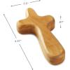 Hallmark Boxed Holy Land Olive Wood Comfort Cross, 4.3″, Easter Basket Stuffers