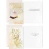 Hallmark Boxed Religious Christmas Cards Assortment, Christmas Blessings (6 Designs, 24 Cards with Envelopes)(White and Gold Religious Holiday Assortment)