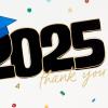 Hallmark Bulk 2025 Graduation Thank You Cards, Colorful Confetti (40 Cards with Envelopes) for High School, College, University