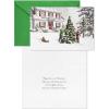Hallmark Bulk Classic Holiday Boxed Cards (40 Cards and 40 Envelopes) Snowy Red and White Home with Glitter(Warm Memories)