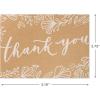 Hallmark Bulk Kraft Thank You Notes (100 Blank Cards with Envelopes) for Weddings, Engagement Parties, Bridal Showers