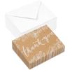 Hallmark Bulk Kraft Thank You Notes (100 Blank Cards with Envelopes) for Weddings, Engagement Parties, Bridal Showers