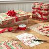 Hallmark Christmas Flat Wrapping Paper Sheets – Recyclable Kraft Gift Wrap Paper (12 Folded Sheets with Sticker Seals) Rustic Red Trucks, White Snowflakes, Merry Christmas Lettering(Kraft Red Truck  Snowflakes  Merry Christmas)