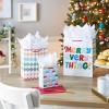 Hallmark Christmas Gift Bag Assortment (8 Bags: 2 Small 5″, 3 Medium 8″, 3 Large 11″) Pink, Mint Green, Red, Blue, Yellow, “Merry Everything,” “Let It Snow,” “Happy Bright,” Penguins, Snowmen, Santa