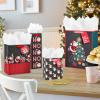 Hallmark Christmas Gift Bag Assortment (8 Bags: 3 Small 6″, 3 Medium 9″, 2 Large 13″) White and Sage Green with Rustic Snowman, Plaid, Evergreen Tree for Christmas, Winter Weddings, Birthdays(Black Assortment)