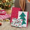 Hallmark Christmas Shirt Boxes for Presents (10 Clothes Boxes with Lids: 3 Small 11″, 5 Medium 14″, 2 Large 16″) Red and White Stripes, Green Tree with Rainbows, Joy, Very Merry