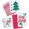 Hallmark Christmas Shirt Boxes for Presents (10 Clothes Boxes with Lids: 3 Small 11″, 5 Medium 14″, 2 Large 16″) Red and White Stripes, Green Tree with Rainbows, Joy, Very Merry