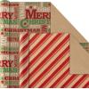 Hallmark Christmas Wrapping Paper Bundle with Cut Lines on Reverse, Kraft (Pack of 4, 88 sq. ft. ttl) Red Trucks, Snowflakes, Stripes, Merry Christmas (5JXW1038)(Red Trucks  Snowflakes  Red Stripes  Merry Christmas)