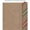 Hallmark Christmas Wrapping Paper Bundle with Cut Lines on Reverse, Kraft (Pack of 4, 88 sq. ft. ttl) Red Trucks, Snowflakes, Stripes, Merry Christmas (5JXW1038)(Christmas Lights  Deer  Snowflakes  Red  Green  Blue Stripes)