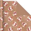 Hallmark Christmas Wrapping Paper Bundle with Cut Lines on Reverse, Kraft (Pack of 4, 88 sq. ft. ttl) Red Trucks, Snowflakes, Stripes, Merry Christmas (5JXW1038)(Penguins  Santa  Snowmen  Polka Dots)