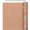 Hallmark Christmas Wrapping Paper Rolls – Minimalist Brown Kraft Trees, Antlers, Snowflakes Gift Wrap Paper (3 Rolls: 90 sq. ft. ttl.) for Holiday Parties, Hanukkah, Winter Weddings(Snowflakes  Pink Trees  “All Kinds of Merry”)