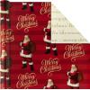 Hallmark Christmas Wrapping Paper Rolls – Traditional Holiday Gift Wrap Paper (Set of 3 Reversible Rolls: 120 sq. ft. ttl.) Red and Gold Snowflakes, Stripes, Plaid, Santa’s Sleigh(Christmas Wrapping Paper)