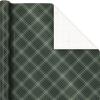 Hallmark Christmas Wrapping Paper Rolls, Holiday Plaid (3-Pack: 120 Sq. Ft. Ttl) Red Toile, Black Buffalo Check, Plaid for Christmas, Birthdays, Weddings, Crafts(Elegant Poinsettia  Merry Christmas  and Green Plaid)