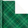 Hallmark Christmas Wrapping Paper Rolls, Holiday Plaid (3-Pack: 120 Sq. Ft. Ttl) Red Toile, Black Buffalo Check, Plaid for Christmas, Birthdays, Weddings, Crafts(Gold Trees  Emerald Green Plaid  Gold Geometric Snowflakes)