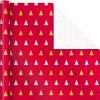 Hallmark Christmas Wrapping Paper Rolls, Holiday Plaid (3-Pack: 120 Sq. Ft. Ttl) Red Toile, Black Buffalo Check, Plaid for Christmas, Birthdays, Weddings, Crafts(Red  White  Gold Trees  Stripes  Dots)