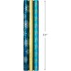 Hallmark Christmas Wrapping Paper Rolls, Metallic Foil Holiday Gift Wrap (Pack of 3: 60 sq. ft. ttl) Elegant Navy Blue and Gold for Christmas, Hanukkah, Weddings, Graduations(Navy Blue Snowflakes  Gold  Happy Holidays)