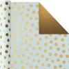 Hallmark Christmas Wrapping Paper Rolls, Metallic Foil Holiday Gift Wrap (Pack of 3: 60 sq. ft. ttl) Elegant Navy Blue and Gold for Christmas, Hanukkah, Weddings, Graduations(Navy  Blush  Mint)