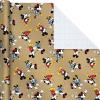 Hallmark Disney Mickey Mouse Wrapping Paper with Cut Lines on Reverse (3-Pack: 60 sq. ft. ttl) for Birthdays, Christmas, Hanukkah, Baby Showers and More(Red  Brown  Black)