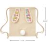 Hallmark Easter Bunny Canvas Reusable Gift Bag with Drawstring (Spring Plaid) for Easter Egg Hunt