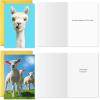 Hallmark Easter Cards Assortment, 5 Cards with Envelopes (Dog, Cat, Llama, Lambs, Bunny)(Yellow)