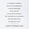 Hallmark Fathers Day Card for Dad from Son or Daughter (More Loved Every Day)(You Keep This Family Running Smoothly)