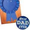 Hallmark Father’s Day Card with Removable Badge (Best Dad Ever) or Birthday Card for Dad(Best Dad Ever  Removable Pin)
