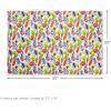 Hallmark Flat Wrapping Paper Sheets with Cutlines on Reverse (12 Folded Sheets with Sticker Seals) Red, Blue, Green, Yellow Geometric, Stripes, Dots for Birthdays, Father’s Day, Graduation(Colorful Floral  Black and White  Blue)