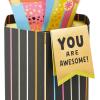 Hallmark Funny Pop Up Birthday Card (Hot Dog Bouquet) Paper Wonder Shoebox 3D Card(Holy Crap  “You are Awesome”)