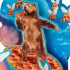 Hallmark Funny Pop Up Birthday Card (Hot Dog Bouquet) Paper Wonder Shoebox 3D Card(Pizza Bear)