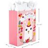 Hallmark Gabby’s Dollhouse 15″ Extra Large Birthday Gift Bag with Tissue Paper (Blue and Pink Rainbow) for Kids, Grandchildren, Friends(Llama)