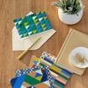 Hallmark Geometric Note Card Assortment (24 Blank Cards with Envelopes) Blue Foil, Green, Yellow, Kraft Brown