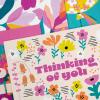 Hallmark Get Well and Thinking of You Card Assortment (16 Cards with Envelopes) Modern Flowers, Pink, Teal, Yellow