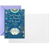 Hallmark Golden Thread Pack of Blank Cards, Jeweled Indian Pattern (8 Cards with Envelopes)(Kind Thoughts  8 Cards with Envelopes)