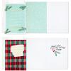 Hallmark Good Mail Christmas Cards Assortment, Plaid and Pine (5 Cards with Envelopes)(Plaid and Pine  Pack of Cards)